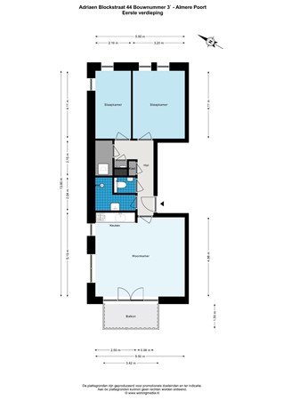 Floorplan - Adriaen Blockstraat 44C, 1363 LT Almere